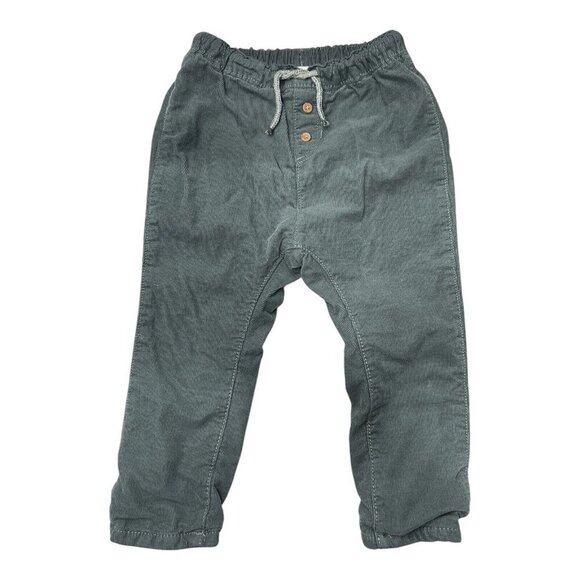 H&M Toddler Boy Set Knit Button Cardigan Lined Green Curdoroy Pants Size 2T - Picture 7 of 11